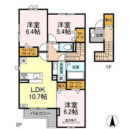 仮称）D-room赤池箕ノ手Ⅰの物件間取画像